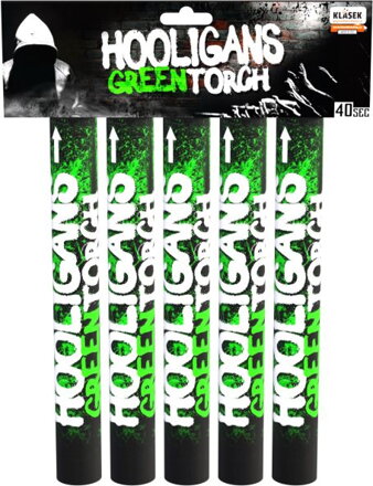 FOTBALOVÁ POCHODEŇ ZELENÁ 5ks (40s.)